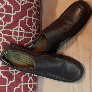 Rockport Kinetic Air Circulator Brown Leather Loafers Men's 8M